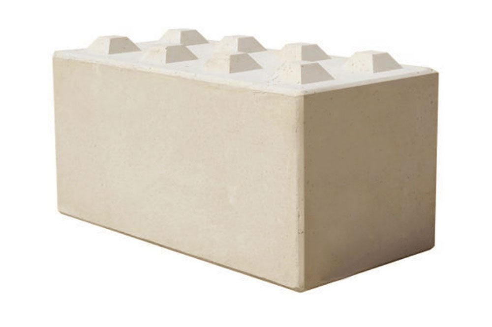 | Materrbloc, bloc béton  · 160x80x80 cm (Lisse, Avec ergots)