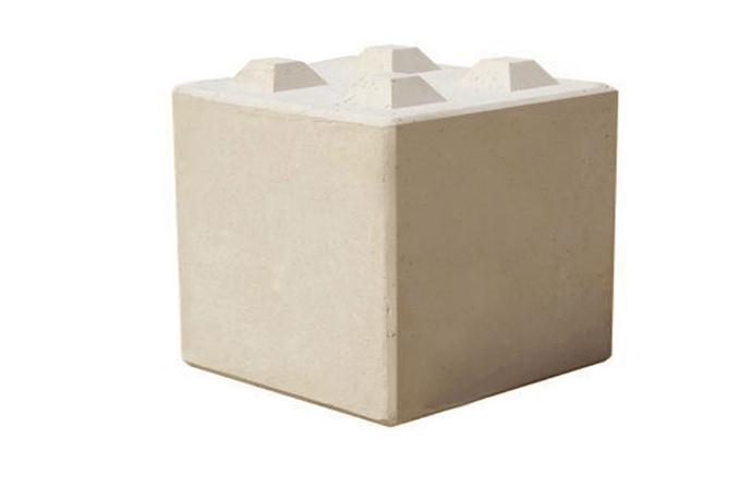 | Materrbloc, concrete bloc  · 60x60x60 cm (Smooth, With lugs)